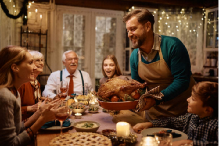 Grandpa waiting for everyone to start eating Thanksgiving dinner so he has a captive audience when he fucks the holiday up for everyone.